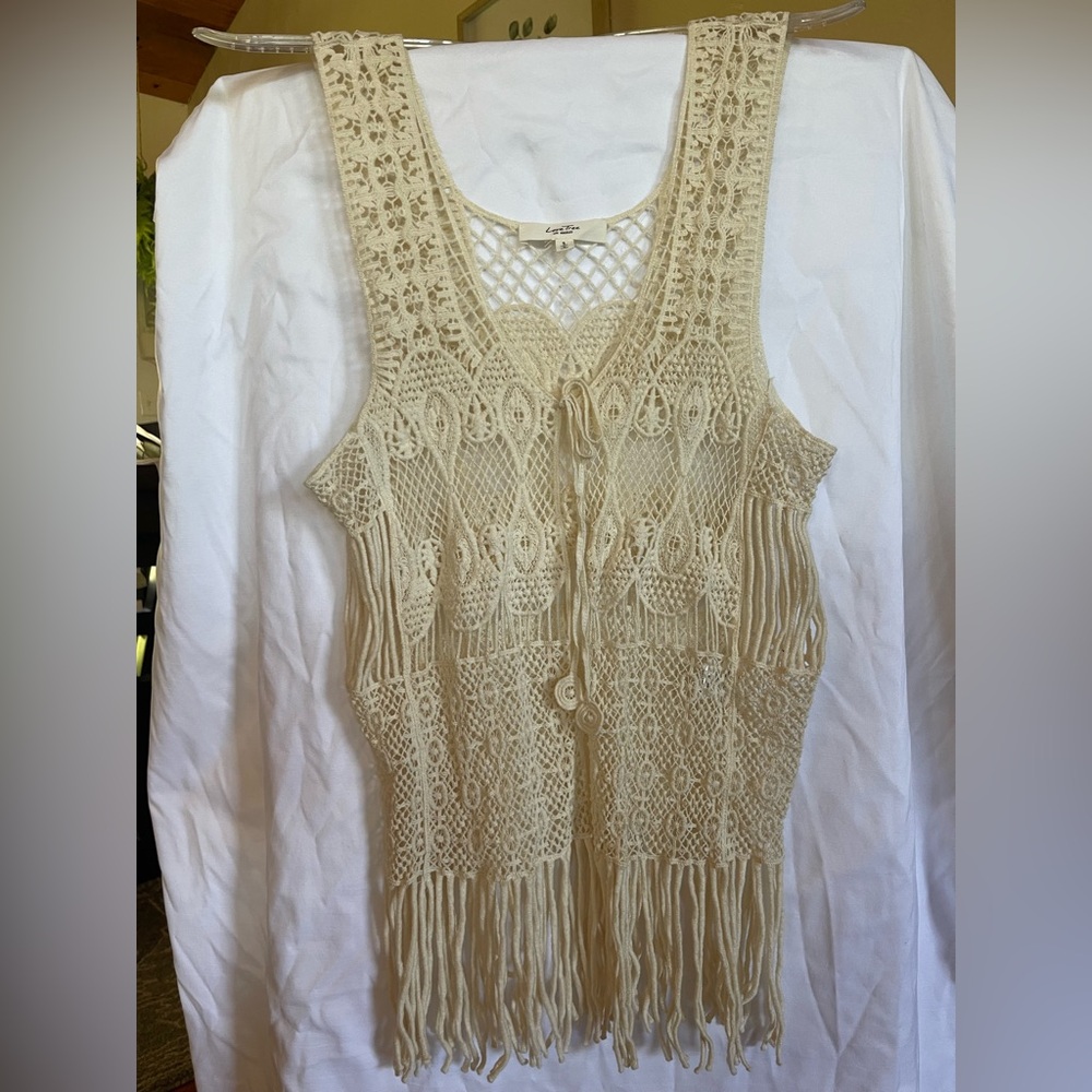 Love Tree L.A. 100% Cotton Crochet Vest